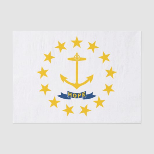 Papier Mousseline Drapeau d'État de Rhode Island (Recto)