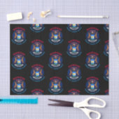 PAPIER MOUSSELINE DRAPEAU D'ÉTAT DES GRANDS LACS DE MICHIGAN (Artisanat)