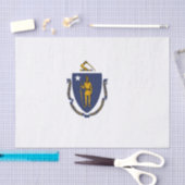 Papier Mousseline Drapeau d'État du Massachusetts (Artisanat)