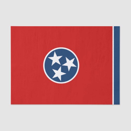 Papier Mousseline Drapeau d'état du Tennessee (Recto)