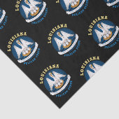 PAPIER MOUSSELINE DRAPEAU D'ÉTAT LOUISIANA PELICAN (Détail)