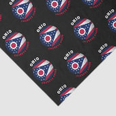 PAPIER MOUSSELINE DRAPEAU D'ÉTAT OHIO BUCKEYE (Détail)