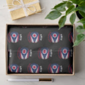 PAPIER MOUSSELINE DRAPEAU D'ÉTAT OHIO BUCKEYE (Cadeau)