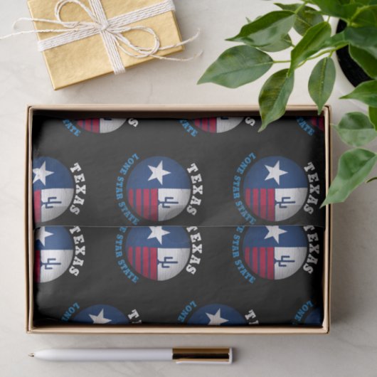 PAPIER MOUSSELINE DRAPEAU D'ÉTAT TEXAS LONE STAR (Cadeau)