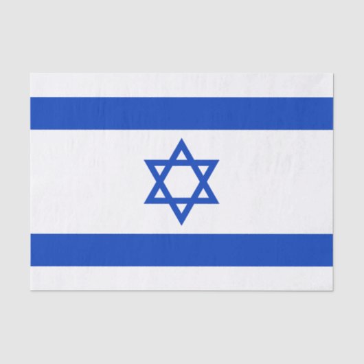 Papier Mousseline Drapeau d'Israël (Recto)