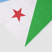 Papier Mousseline Drapeau Djibouti (Détail)