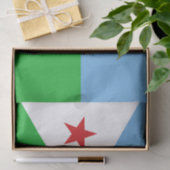 Papier Mousseline Drapeau Djibouti (Cadeau)