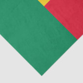 Papier Mousseline Drapeau du Bénin patriotique papier de tissus (Détail)