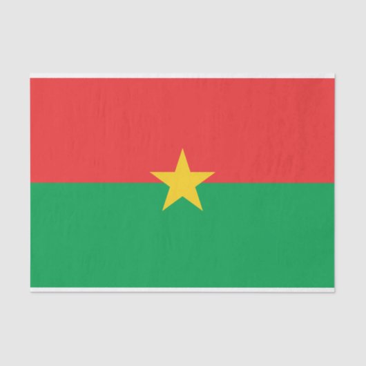 Papier Mousseline Drapeau du Burkina Faso patriotique (Recto)