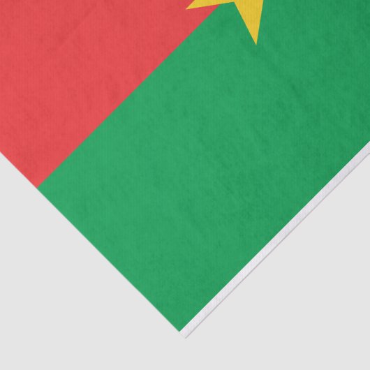 Papier Mousseline Drapeau du Burkina Faso patriotique (Détail)
