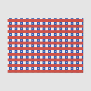 Papier Mousseline Drapeau du Chili