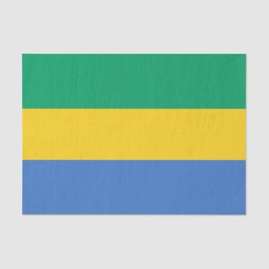 Papier Mousseline Drapeau du Gabon (Recto)
