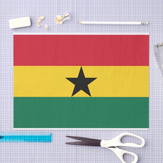 Papier Mousseline Drapeau du Ghana (Artisanat)