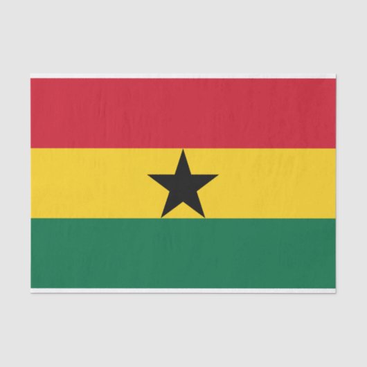 Papier Mousseline Drapeau du Ghana (Recto)