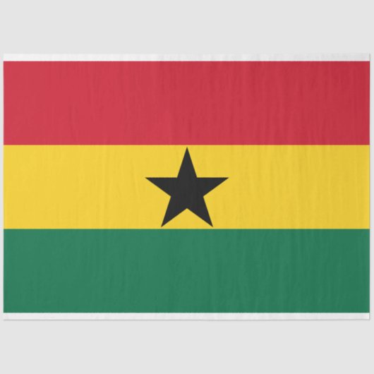 Papier Mousseline Drapeau du Ghana (Recto)