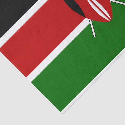 Papier Mousseline Drapeau du Kenya (Détail)