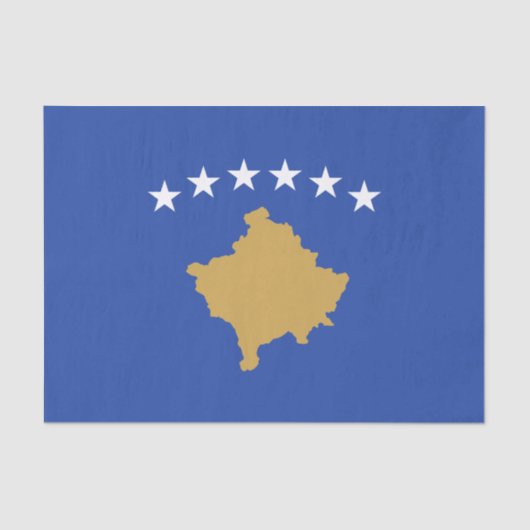 Papier Mousseline Drapeau du Kosovo (Recto)