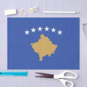 Papier Mousseline Drapeau du Kosovo (Artisanat)