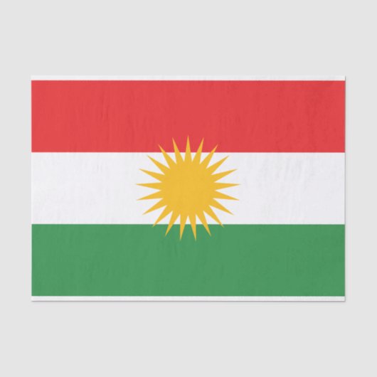 Papier Mousseline Drapeau du Kurdistan (Recto)