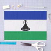 Papier Mousseline Drapeau du Lesotho (Artisanat)