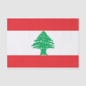 Papier Mousseline Drapeau du Liban (Recto)