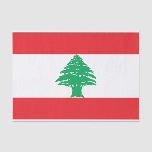 Papier Mousseline Drapeau du Liban (Recto)