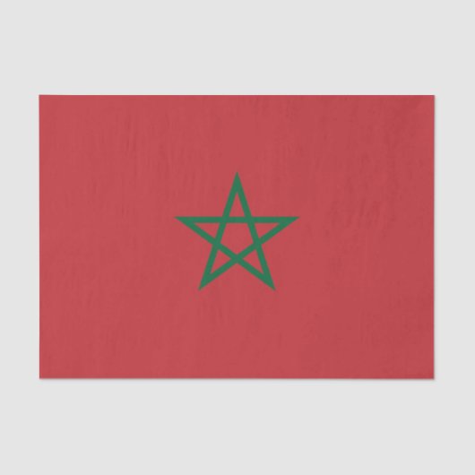 Papier Mousseline Drapeau du Maroc (Recto)