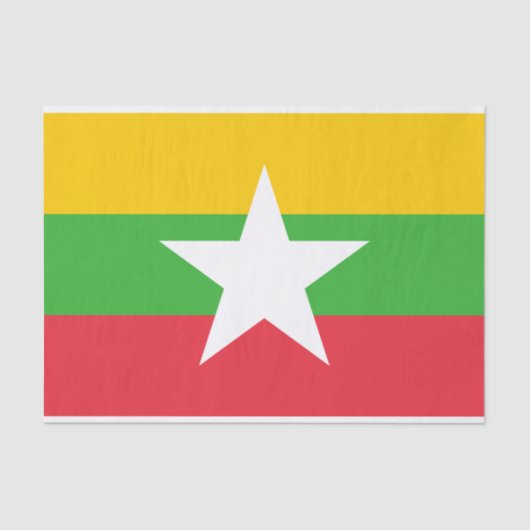 Papier Mousseline Drapeau du Myanmar (Recto)
