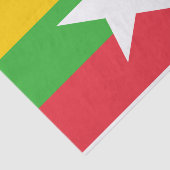 Papier Mousseline Drapeau du Myanmar (Détail)