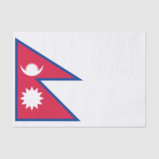 Papier Mousseline Drapeau du Népal (Recto)