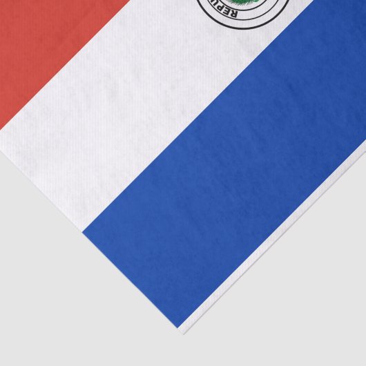 Papier Mousseline drapeau du Paraguay (Détail)