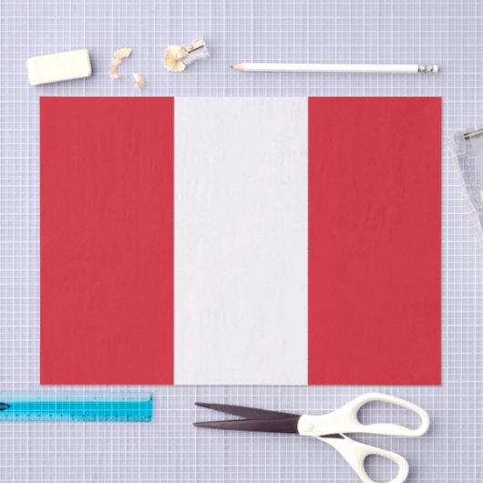 Papier Mousseline Drapeau du Pérou (Artisanat)