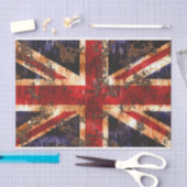 Papier Mousseline Drapeau du Royaume-Uni patriotique rouillé (Artisanat)