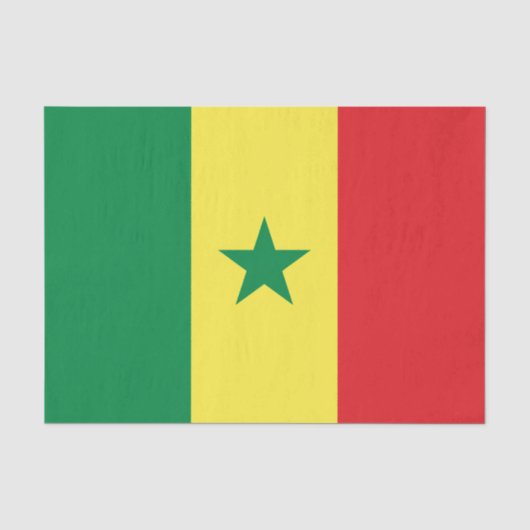 Papier Mousseline Drapeau du Sénégal (Recto)
