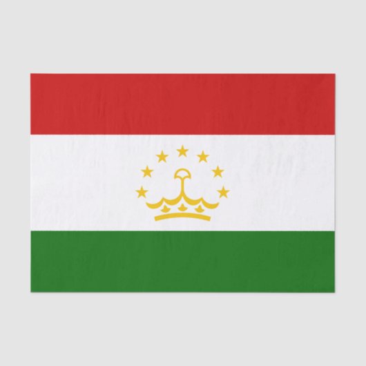 Papier Mousseline Drapeau du Tadjikistan (Recto)