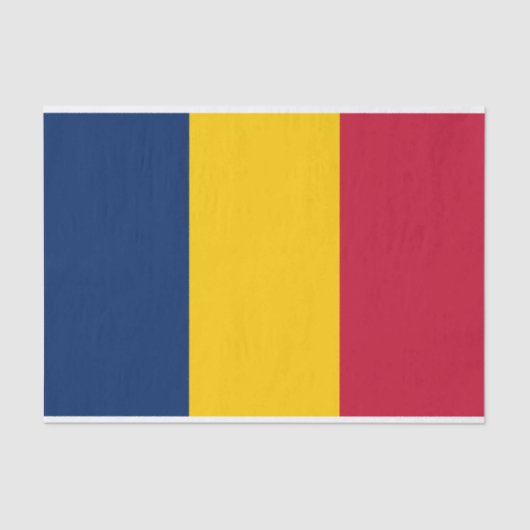 Papier Mousseline Drapeau du Tchad (Recto)