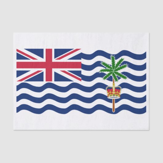 Papier Mousseline Drapeau du Territoire britannique de l'océan Indie (Recto)