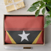 Papier Mousseline Drapeau du Timor oriental (Cadeau)