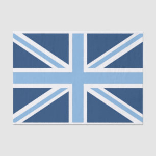 Papier Mousseline Drapeau d'Union Jack dans le bleu marine de ciel