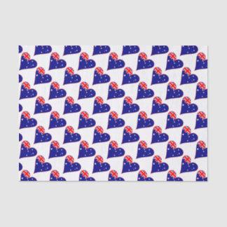 Papier Mousseline Drapeau en forme de cœur d'Australie Funky avec bo