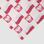 Papier Mousseline Drapeau et crête Pologne (Détail)