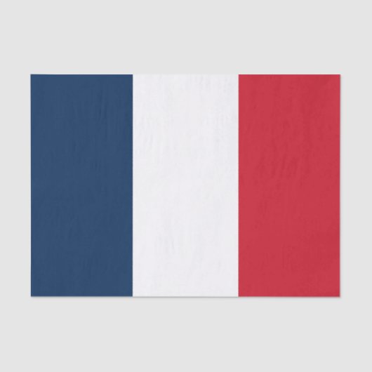 Papier Mousseline Drapeau français (Recto)