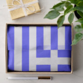 Papier Mousseline Drapeau grec total (Cadeau)