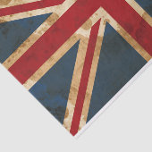 Papier Mousseline Drapeau grunge souillé d'Union Jack R-U (Détail)