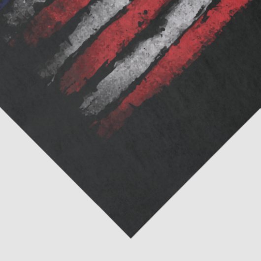 Papier Mousseline Drapeau Grunge U.S.A (Détail)