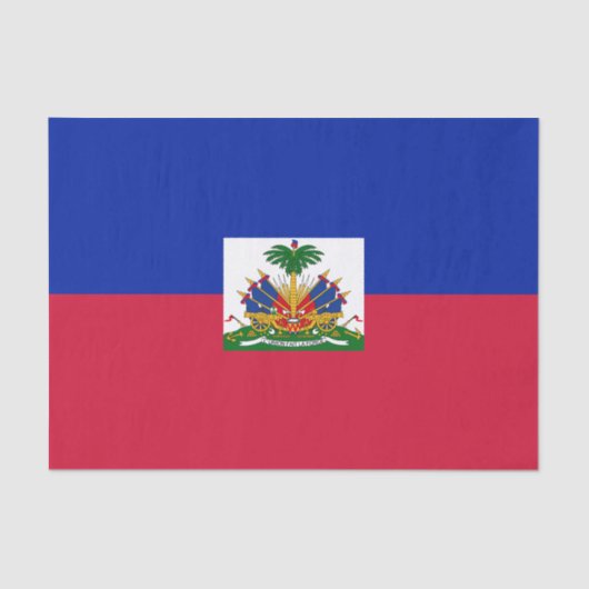 Papier Mousseline Drapeau Haïti (Recto)