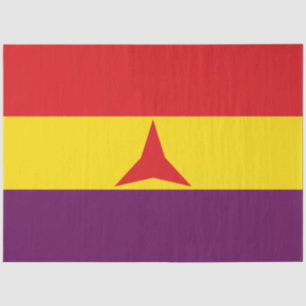 Papier Mousseline Drapeau international des brigades (Guerre civile