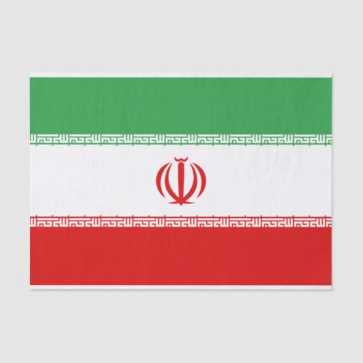 Papier Mousseline Drapeau Iran (Recto)