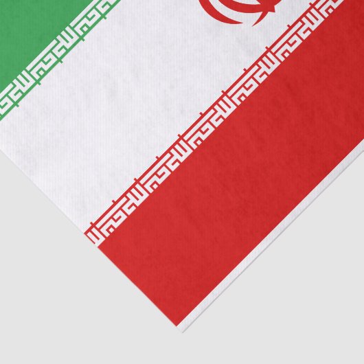 Papier Mousseline Drapeau Iran (Détail)