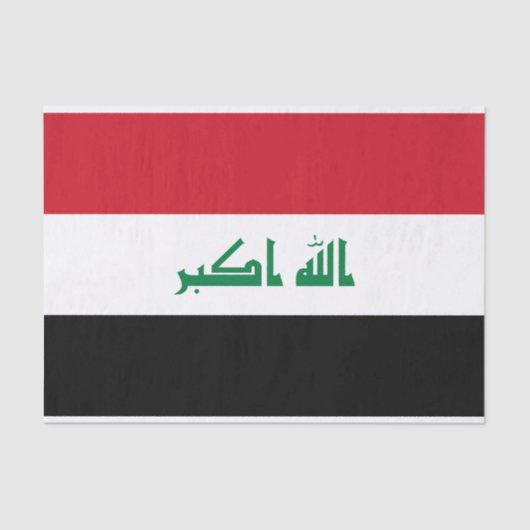 Papier Mousseline Drapeau Iraq (Recto)